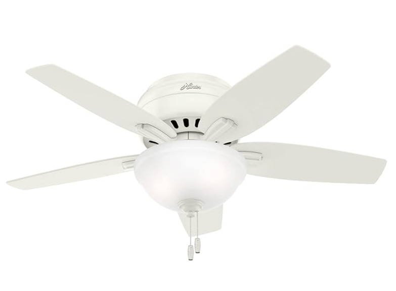 Hunter 42 inch Newsome Fresh White Low Profile Ceiling Fan