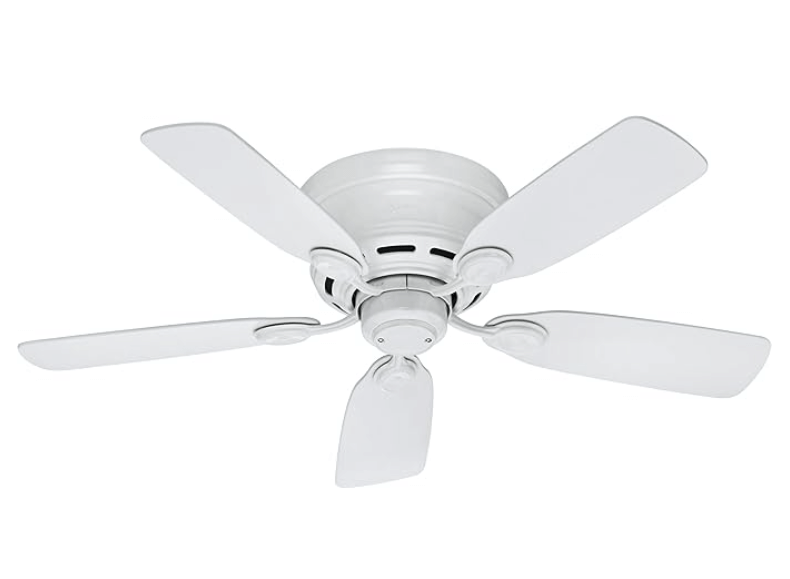 Hunter 51059 Indoor Low Profile IV Ceiling Fan white